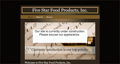 Desktop Screenshot of 5starfoods.net