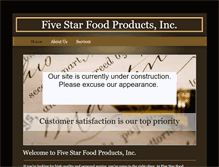 Tablet Screenshot of 5starfoods.net